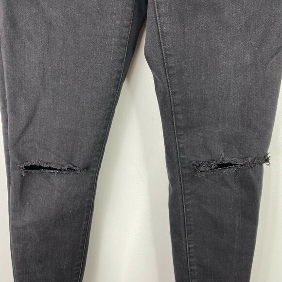 American Eagle Jeans Super Hi Rise Jegging Black Denim Womens Size 4 Short - Picture 4 of 7